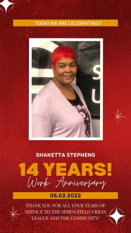 Shaketta Stephens celebrates 14 yrs at SUL