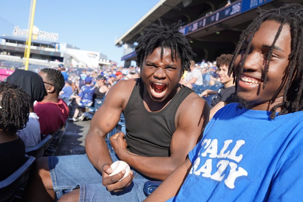 Shamar catches baseball!